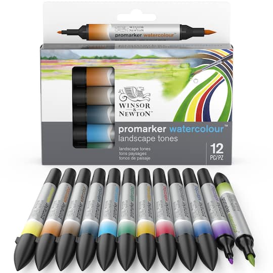 Winsor & Newton® ProMarker Watercolour™ Landscape Tones Marker Set